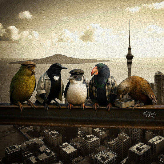 Lunch Atop a Skyscraper ALUMINIUM Art print