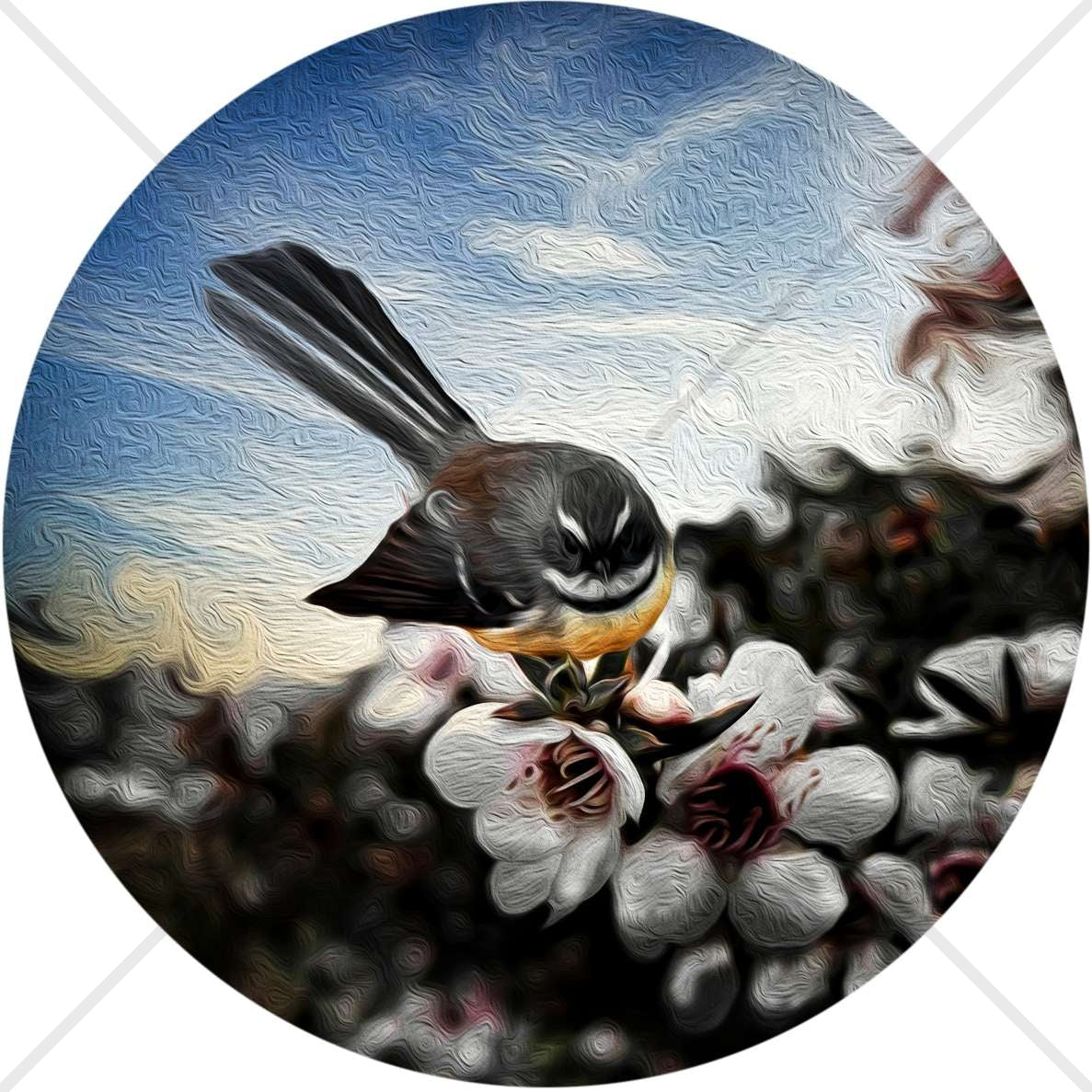 FANTAIL ON MANUKA Art Print