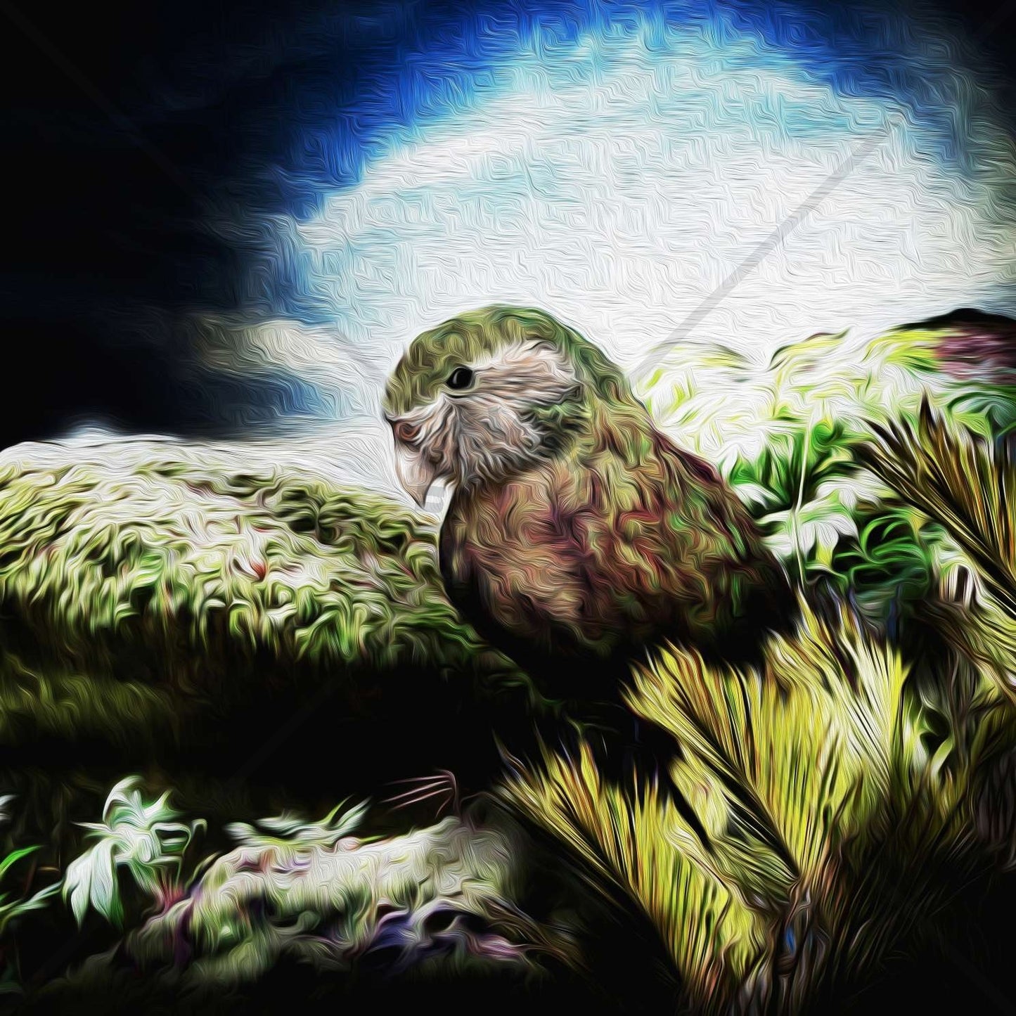 KAKAPO @ TAMATEA Art Print