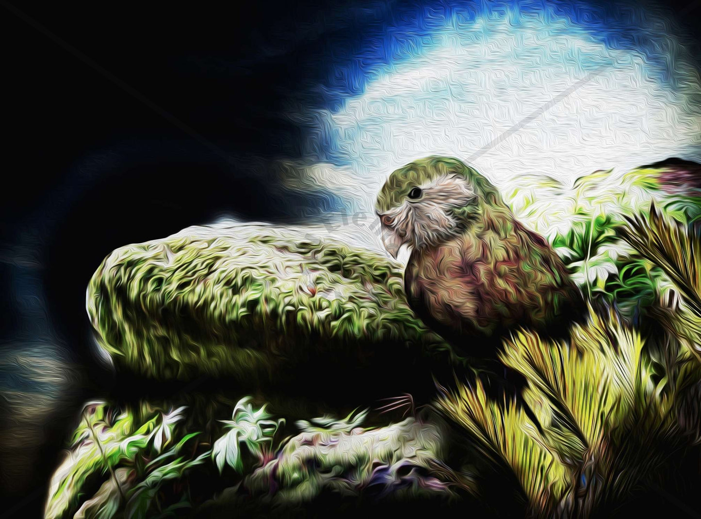 KAKAPO @ TAMATEA Art Print