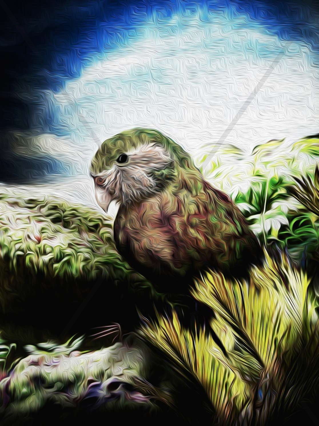 KAKAPO @ TAMATEA Art Print