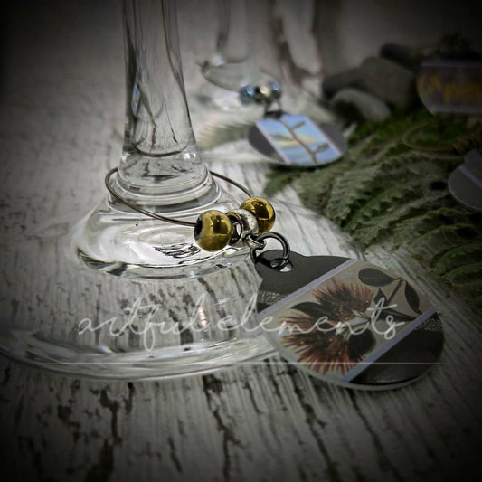 Kiwiana Art Wine Charms Gift Set