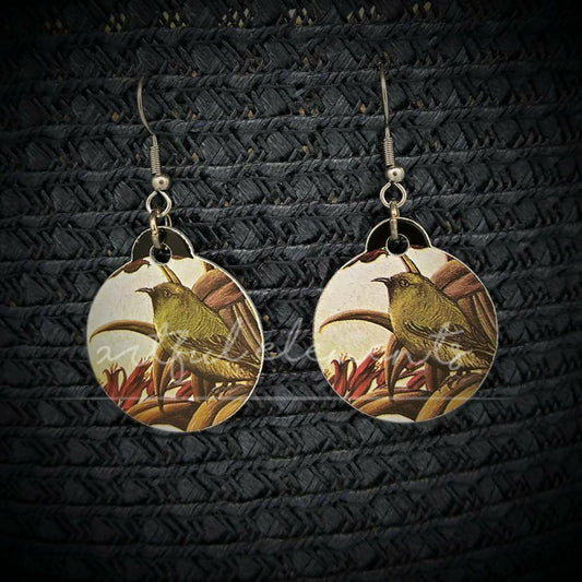 Kiwiana Art Earrings - Native Birds