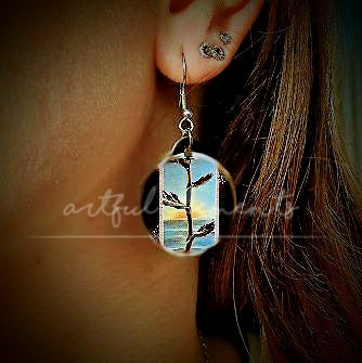Kiwiana Art Earrings - Native Flora