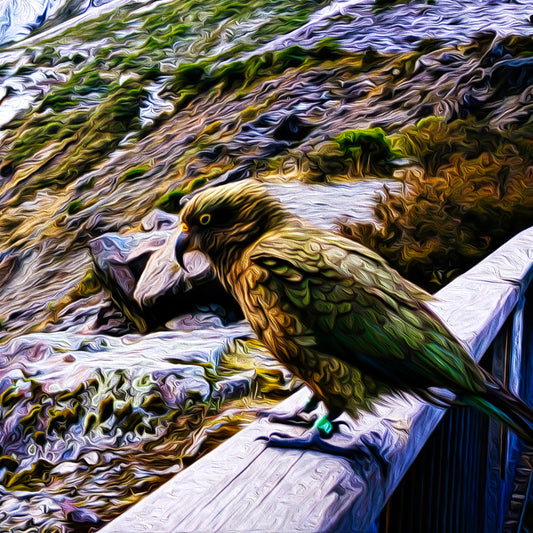 Kea @ Arthurs Pass ALUMINIUM Art print