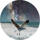 Round Aluminium Indoor/Outdoor Art Print - Seagull @Brighton Pier