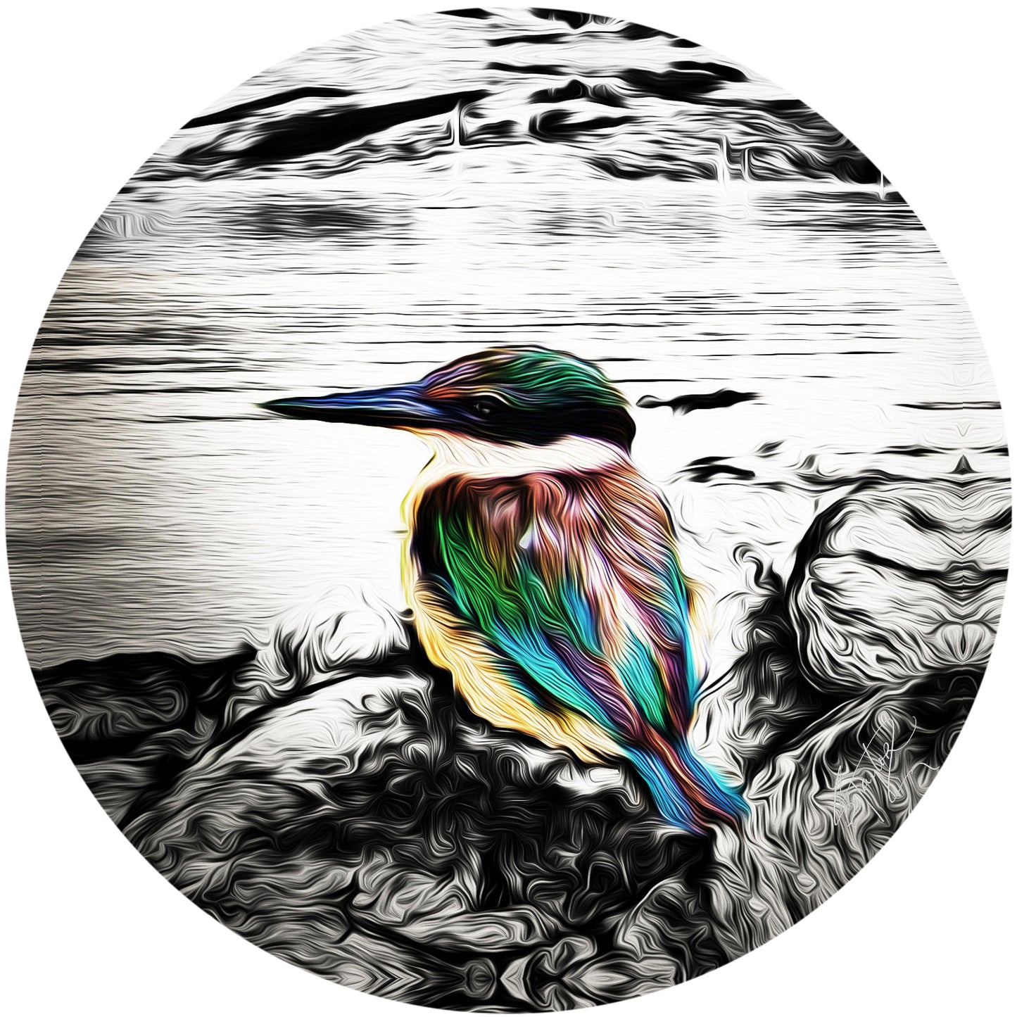 Kotare ALUMINIUM Art print