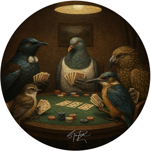 Poker Game ALUMINIUM Art print