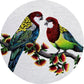 Round Aluminium Indoor/Outdoor Art Print - The Lovebirds