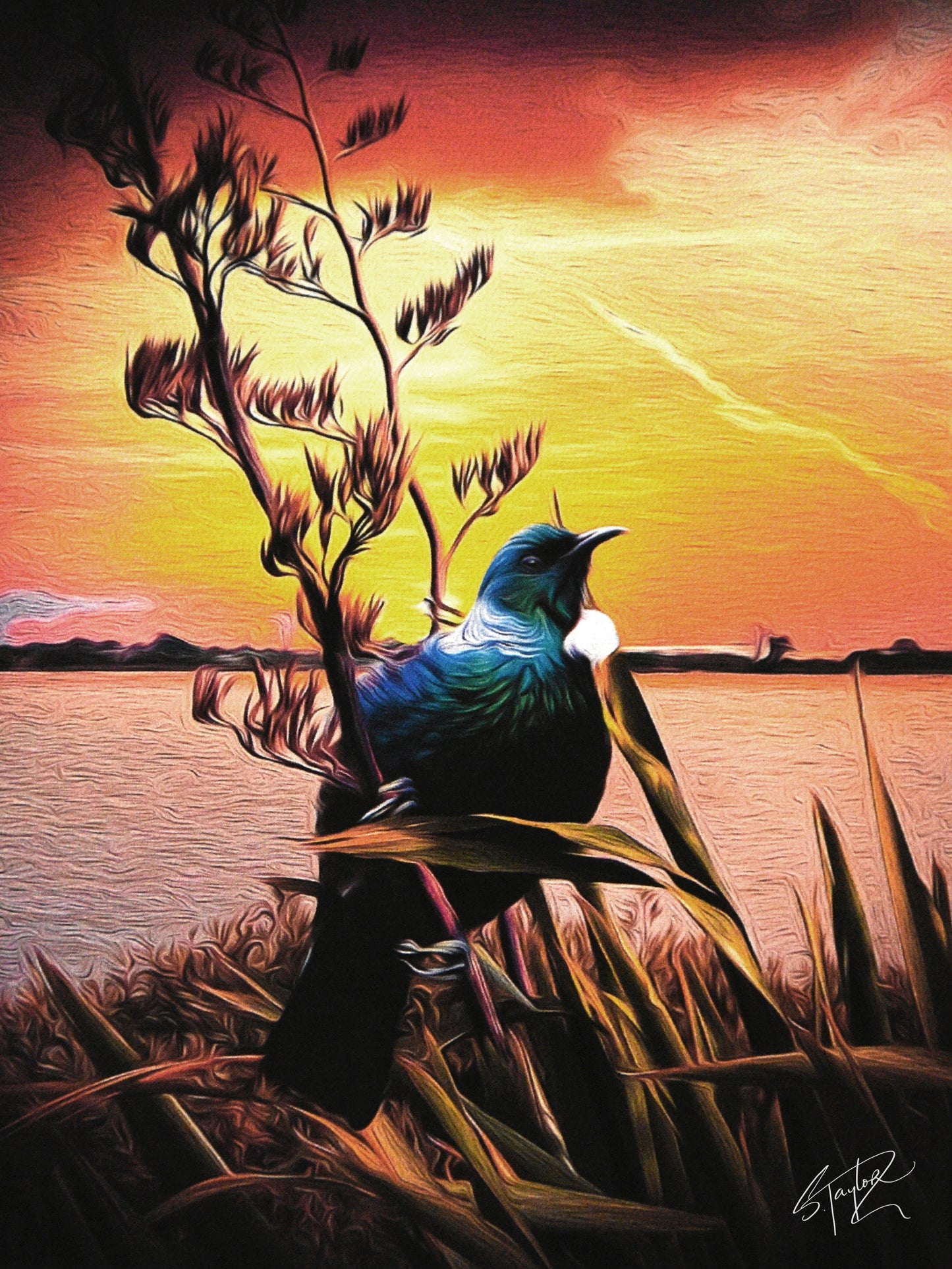 TUI @ SUNSET Art Print on Canvas (portrait)